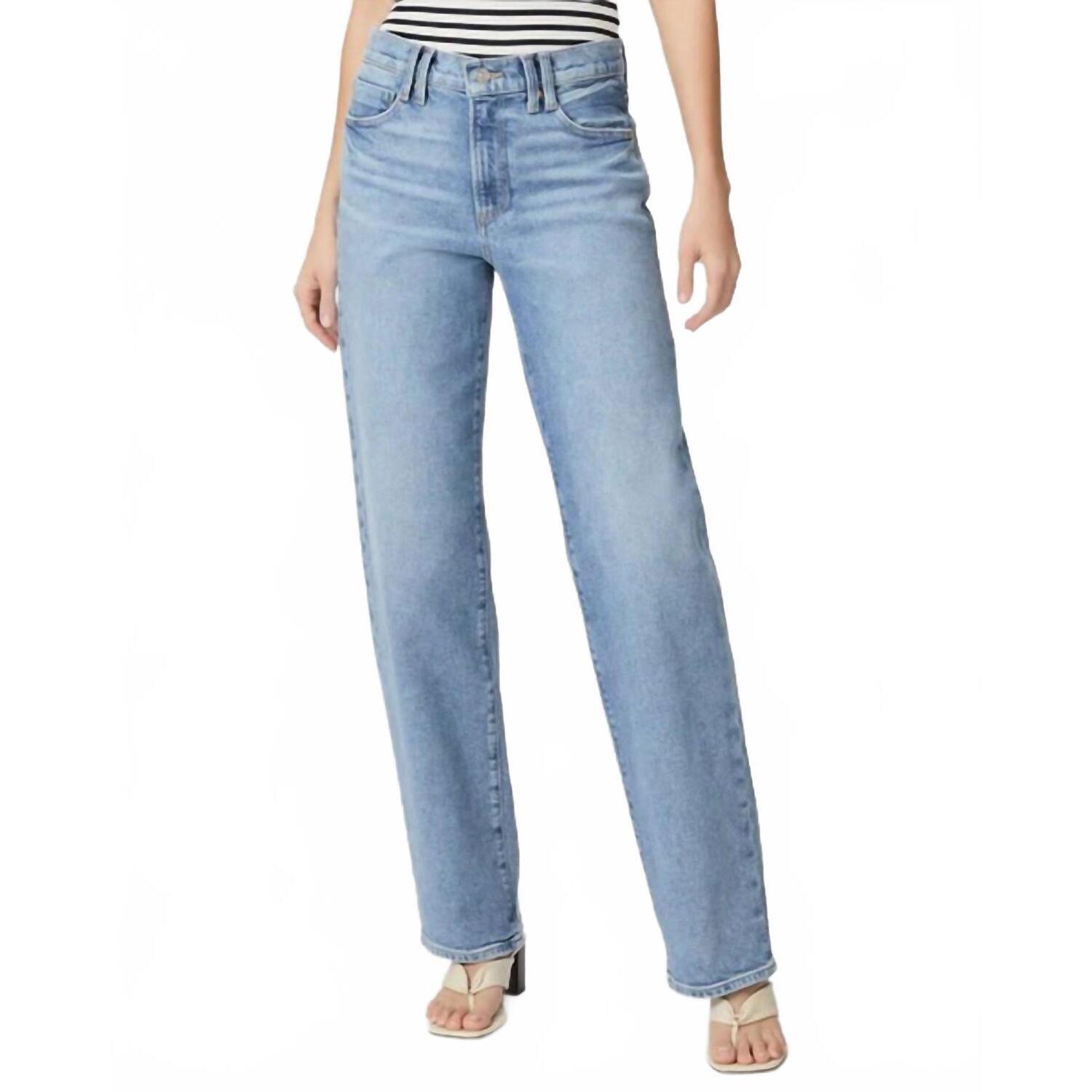 New Paige Serena Straight Leg Jeans In Leela Distressed